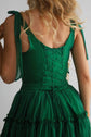 The Siena Mini Dress in Evergreen