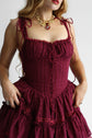 The Fae Dress in Garnet