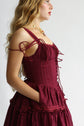 The Fae Dress in Garnet