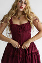 The Fae Dress in Garnet