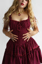 The Fae Dress in Garnet