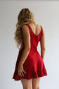 The Camille Dress in Crimson