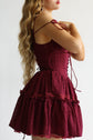 The Fae Dress in Garnet