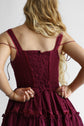 The Fae Dress in Garnet