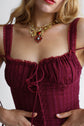 The Fae Dress in Garnet