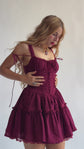 The Fae Dress in Garnet