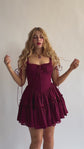 The Fae Dress in Garnet