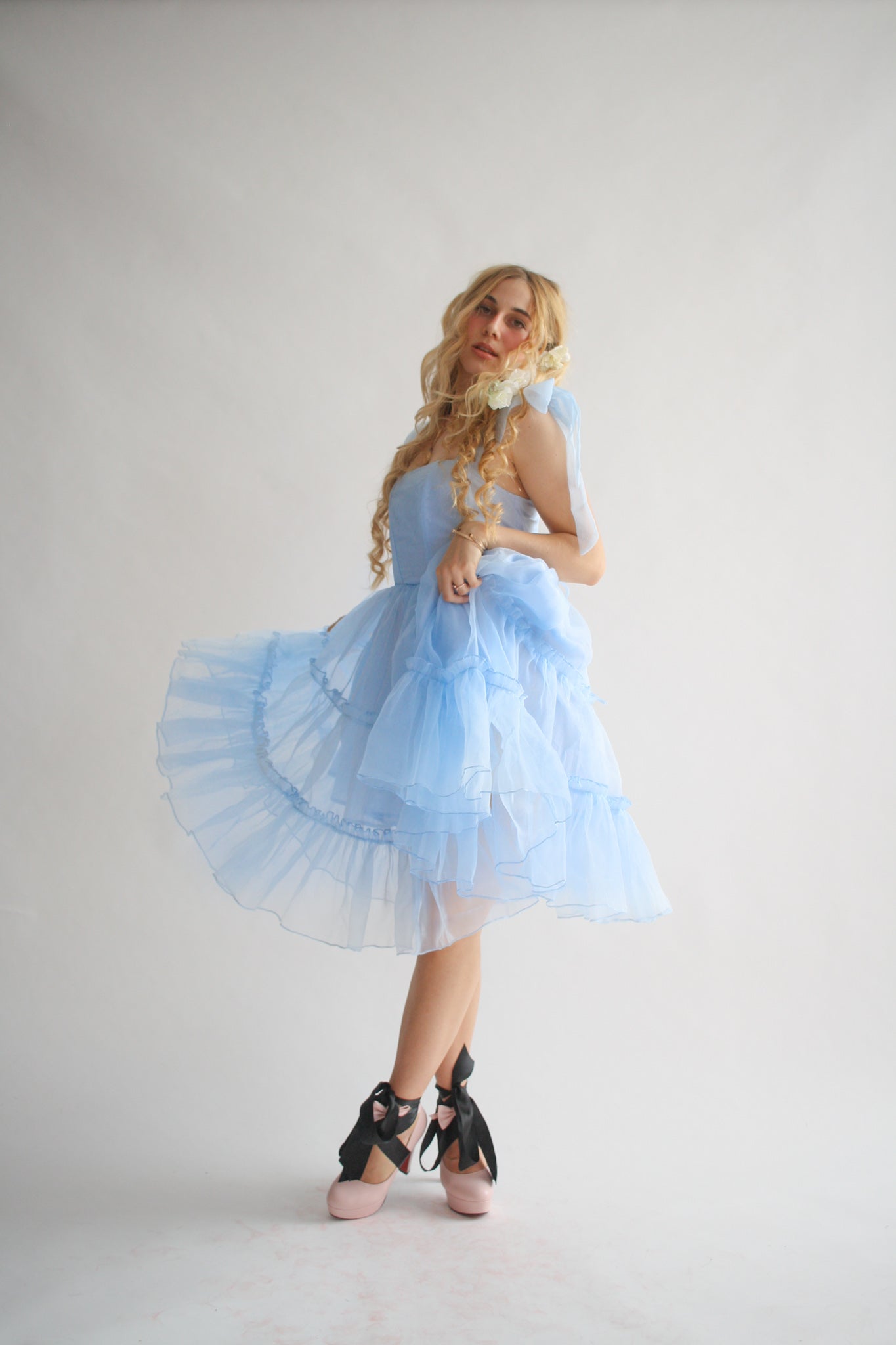 The Siena Dress in Glass Slipper Blue – wildroseandsparrow