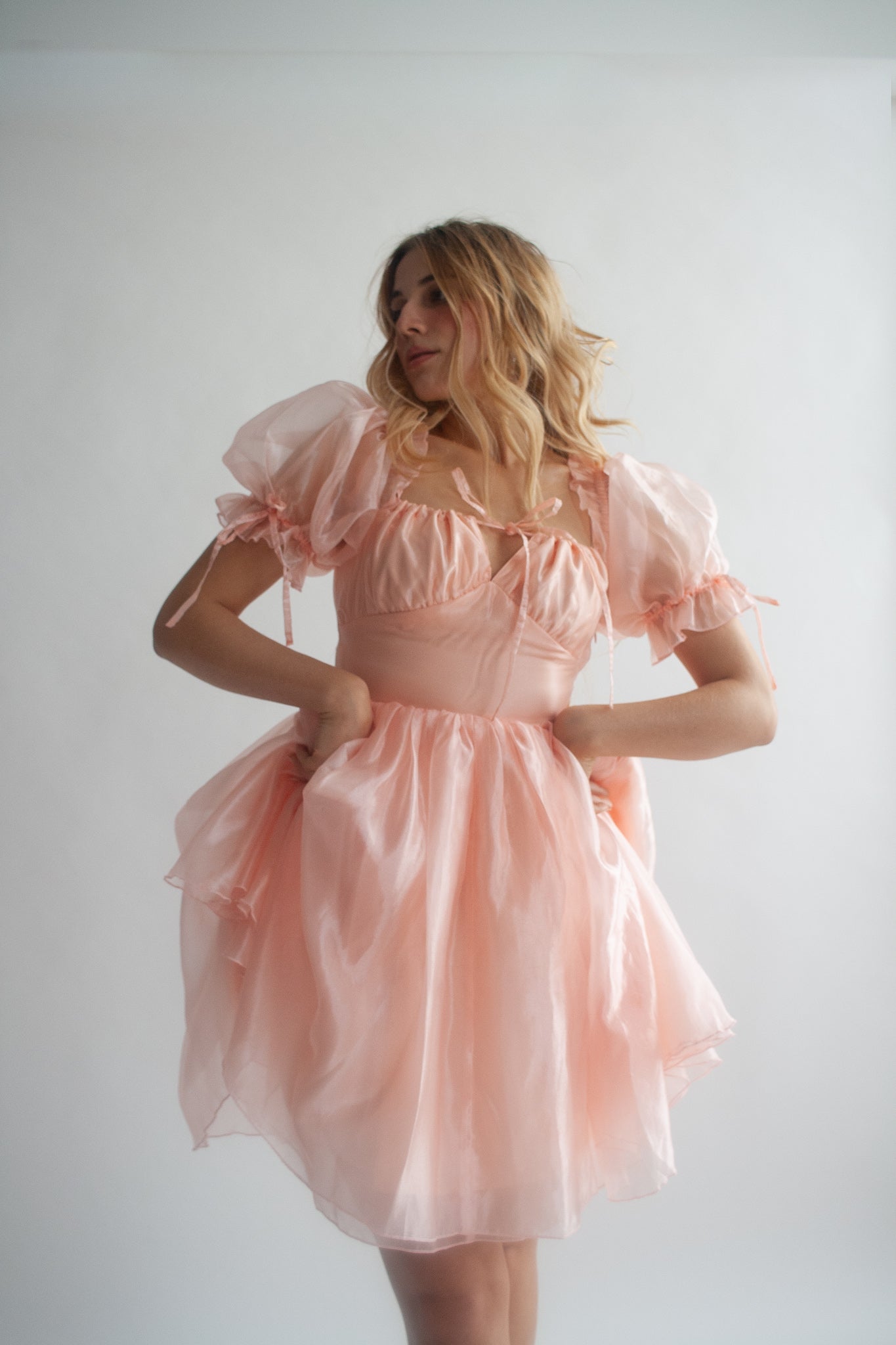 The Aurora Dress in Pointe Shoe Pink – wildroseandsparrow